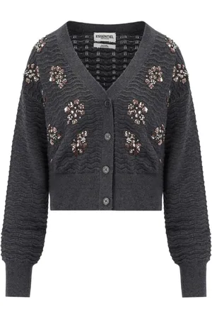 Essentiel Antwerp Dames, Truien, Grijs, Maat: M Wol