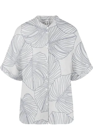 Bomboogie Dames, Blouses & Shirts, Wit, Maat: S Linnen