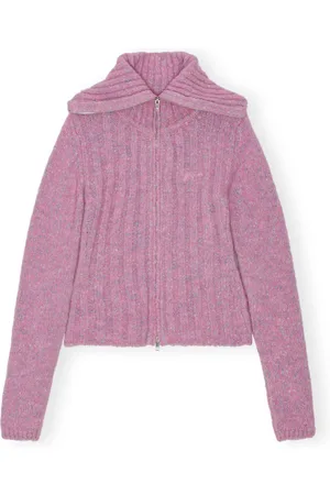 Ganni Dames, Truien, Roze, Maat: M Katoen