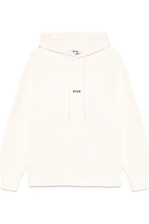 Msgm Heren, Sweatshirts & Hoodies, Wit, Maat: XL Katoen
