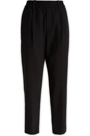 Brunello Cucinelli Dames, Broeken, Zwart, Maat: L