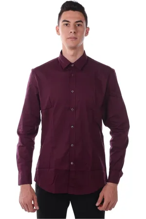D.A. Daniele Alessandrini Heren, Overhemden, Paars, Maat: 3XL Katoen