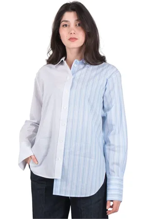 Frame Dames, Blouses & Shirts, Blauw, Maat: XS
