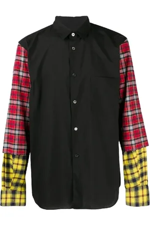 Comme des Garçons Heren, Overhemden, Zwart, Maat: S Flanel