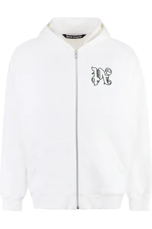Palm Angels Heren, Sweatshirts & Hoodies, Wit, Maat: S Katoen