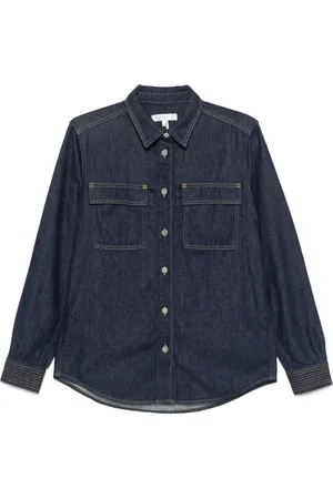 Frame Dames, Blouses & Shirts, Blauw, Maat: M