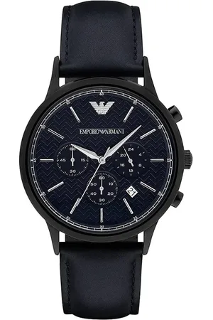 Emporio Armani Heren, Accessoires, Zwart, Maat: ONE Size Leer