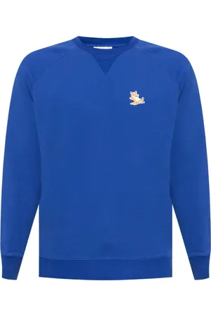 Maison Kitsuné Heren, Sweatshirts & Hoodies, Blauw, Maat: M Katoen