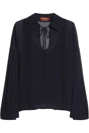 Max Mara Dames, Blouses & Shirts, Blauw, Maat: 2XS Zijde