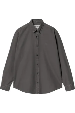 Carhartt Heren, Overhemden, Grijs, Maat: S Katoen