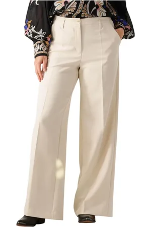Summum Woman Dames, Broeken, Wit, Maat: 2XL
