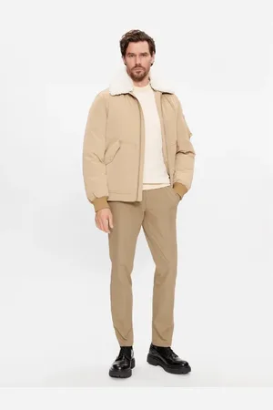 HUGO BOSS Heren, Jassen, Bruin, Maat: XL Poliester