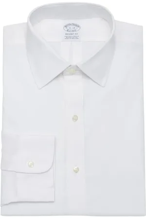 Brooks Brothers Heren, Overhemden, Wit, Maat: S Katoen