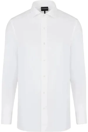 Emporio Armani Heren, Overhemden, Wit, Maat: 2XL Katoen