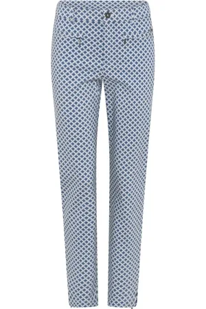 C.ro Dames, Broeken, Blauw, Maat: L