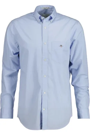 GANT Heren, Overhemden, Blauw, Maat: S Katoen