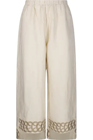 By Malene Birger Dames, Broeken, Grijs, Maat: XS Linnen