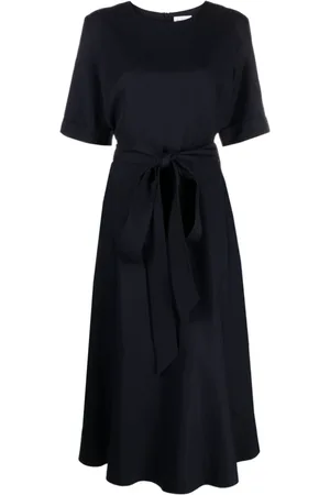 P.A.R.O.S.H. Dames, Jurken, Blauw, Maat: M Linnen