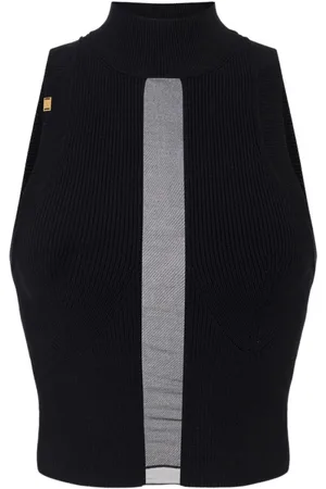 Elisabetta Franchi Dames, Tops, Zwart, Maat: L Viscose
