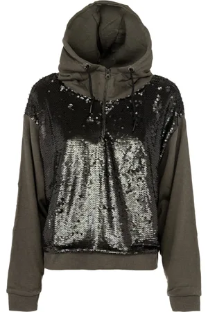 sun68 Dames, Sweatshirts & Hoodies, Grijs, Maat: M Katoen