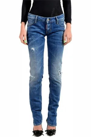 Dsquared2 Dames, Jeans, Blauw, Maat: M Katoen