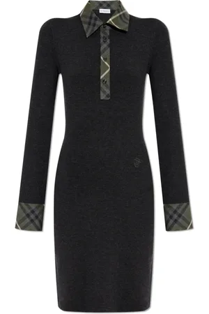Burberry Dames, Jurken, Zwart, Maat: S Wol