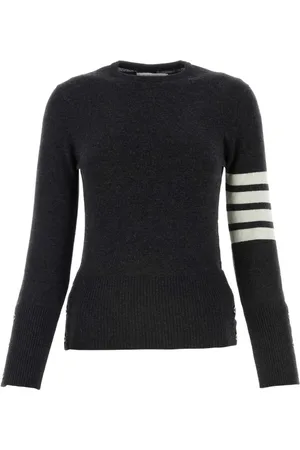 Thom Browne Dames, Truien, Grijs, Maat: 2XS Wol