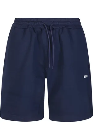 Msgm Heren, Korte broeken, Blauw, Maat: M Katoen