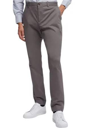 Brooks Brothers Heren, Broeken, Grijs, Maat: W36 Katoen