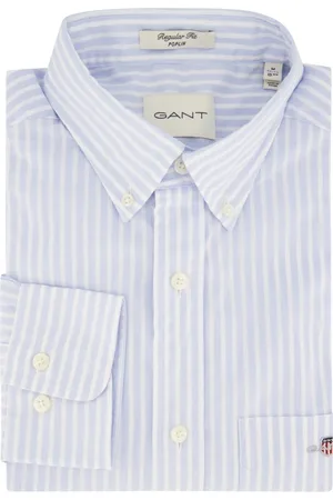 GANT Heren, Overhemden, Blauw, Maat: M Katoen