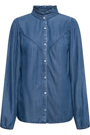&Co Woman Dames, Blouses & Shirts, Blauw, Maat: XS Denim