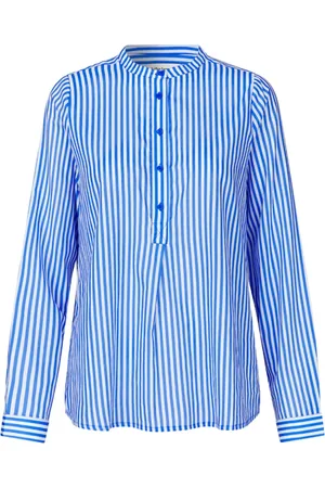Lollys Laundry Dames, Blouses & Shirts, Blauw, Maat: S Katoen