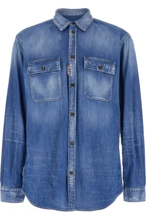 Dsquared2 Heren, Overhemden, Blauw, Maat: M Denim
