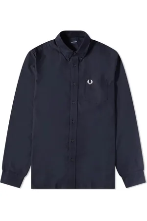 Fred Perry Heren, Overhemden, Blauw, Maat: XL Katoen