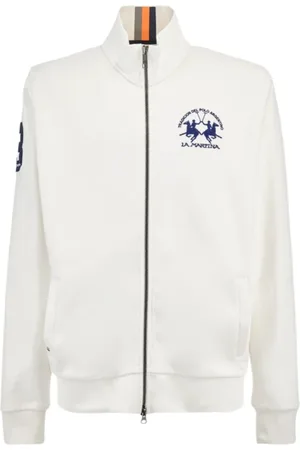 La Martina Heren, Sweatshirts & Hoodies, Wit, Maat: XL Katoen
