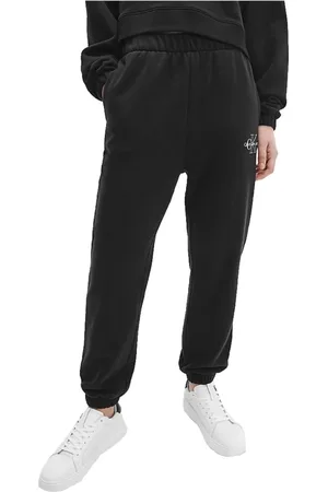 Calvin Klein Dames, Broeken, Zwart, Maat: S Katoen