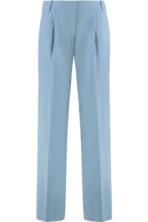 Calvin Klein Dames, Broeken, Blauw, Maat: S Wol