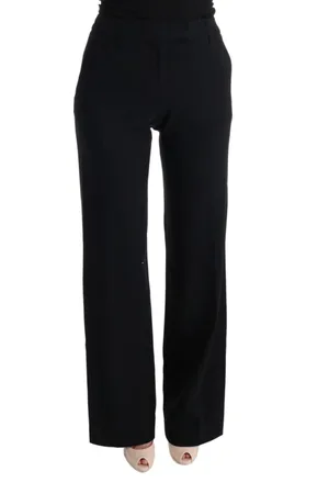 ERMANNO SCERVINO Dames, Broeken, Zwart, Maat: M Viscose