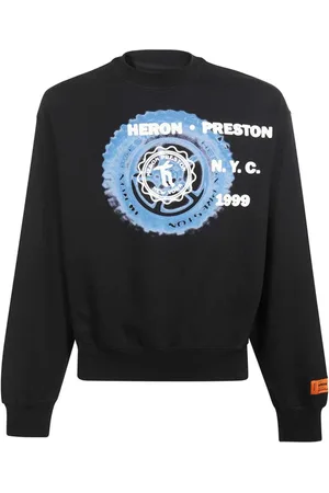 Heron Preston Heren, Sweatshirts & Hoodies, Zwart, Maat: 2XL Katoen