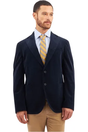 Brooks Brothers Heren, Jassen, Blauw, Maat: 3XL Katoen