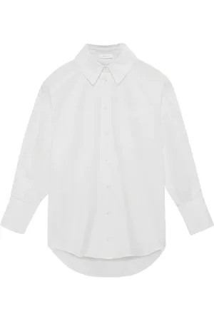 ANINE BING Dames, Blouses & Shirts, Wit, Maat: S Katoen