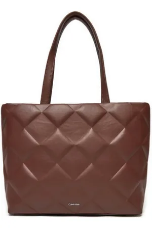 Calvin Klein Dames, Tassen, Bruin, Maat: ONE Size Leer