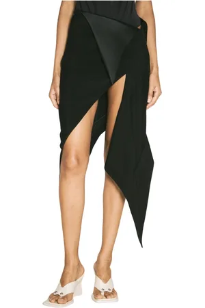 MUGLER Dames, Rokken, Zwart, Maat: XS Satijn