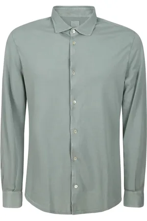 FEDELI Heren, Overhemden, Groen, Maat: 2XL Katoen