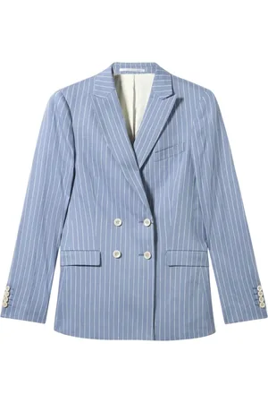 Brooks Brothers Dames, Jassen, Blauw, Maat: S Linnen