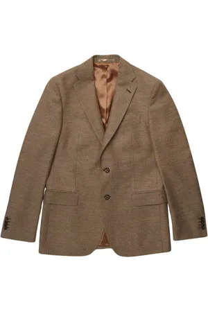 Brooks Brothers Heren, Jassen, Bruin, Maat: M Tweed