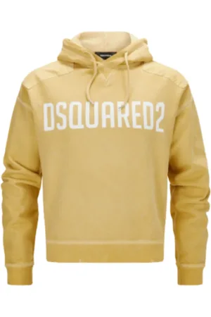 Dsquared2 Heren, Sweatshirts & Hoodies, Geel, Maat: S Wol