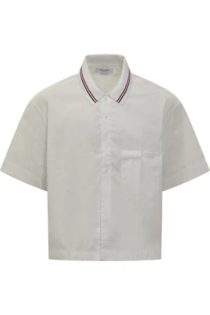Thom Browne Heren, Overhemden, Wit, Maat: M Polyamide