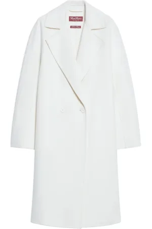 Max Mara Dames, Mantels, Wit, Maat: 2XS Wol
