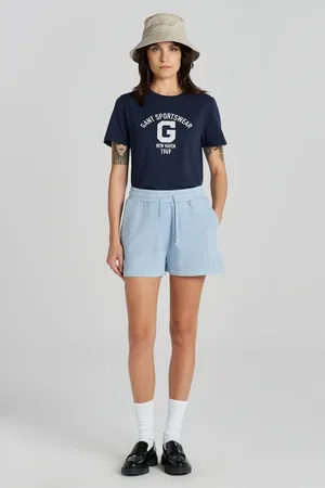 GANT Dames, Korte broeken, Blauw, Maat: S Katoen